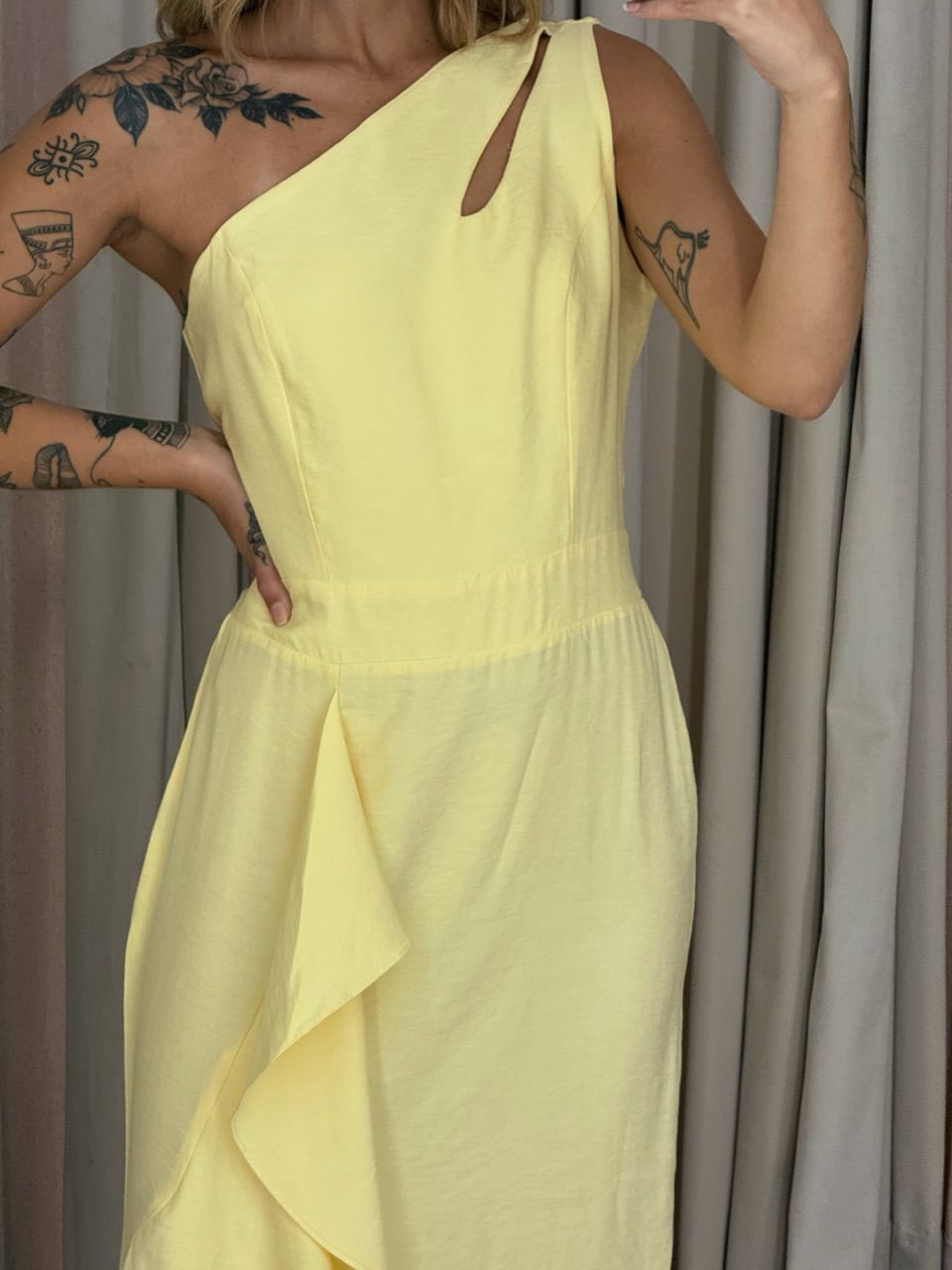 VESTIDO SUELI NULA MANGA Amarelo