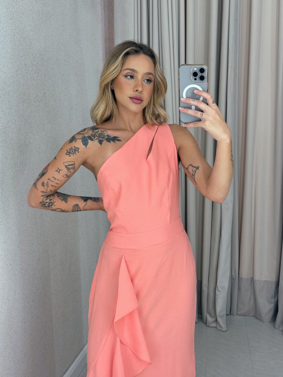 VESTIDO SUELI NULA MANGA Goiaba