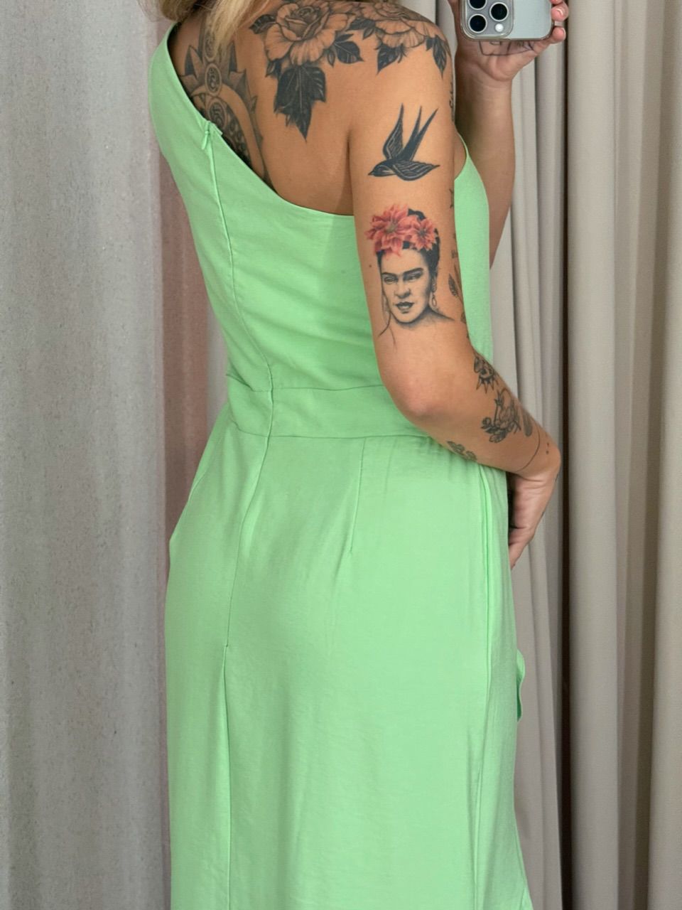 VESTIDO SUELI NULA MANGA verde