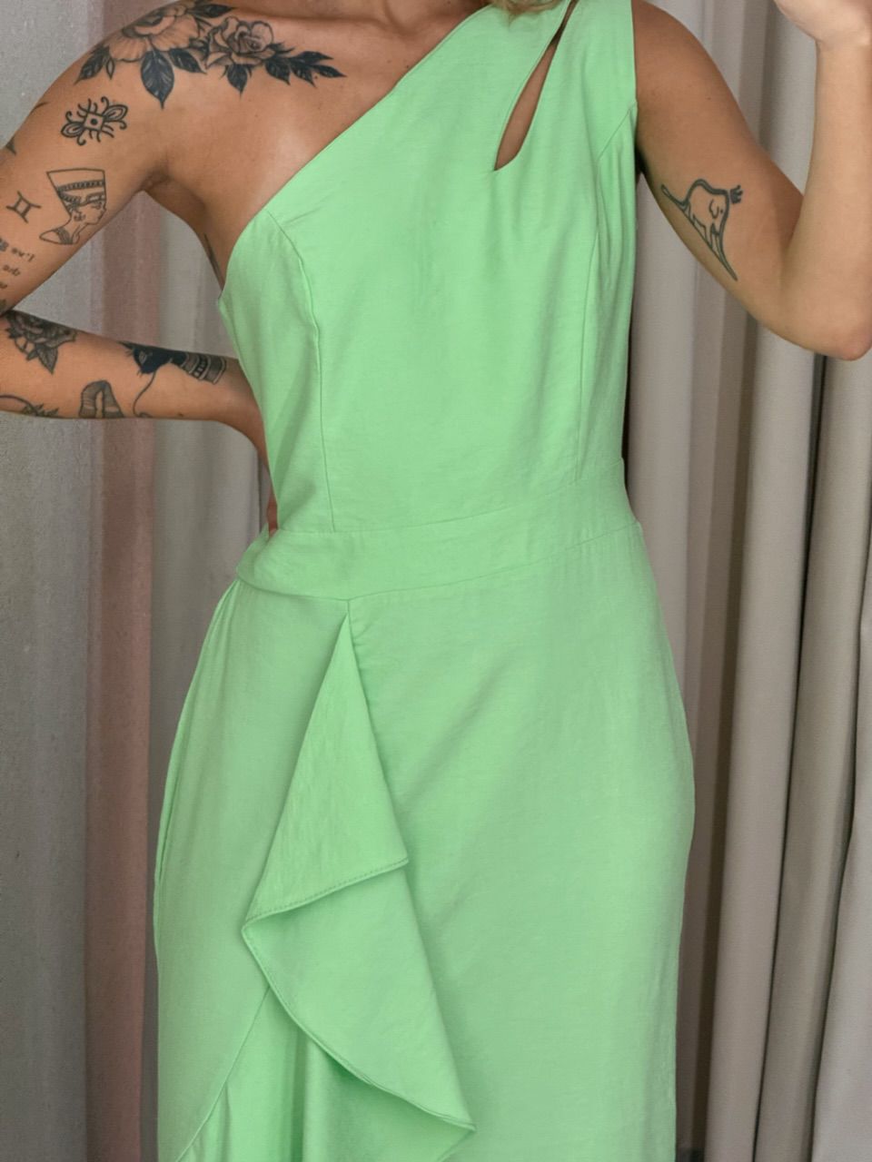 VESTIDO SUELI NULA MANGA verde