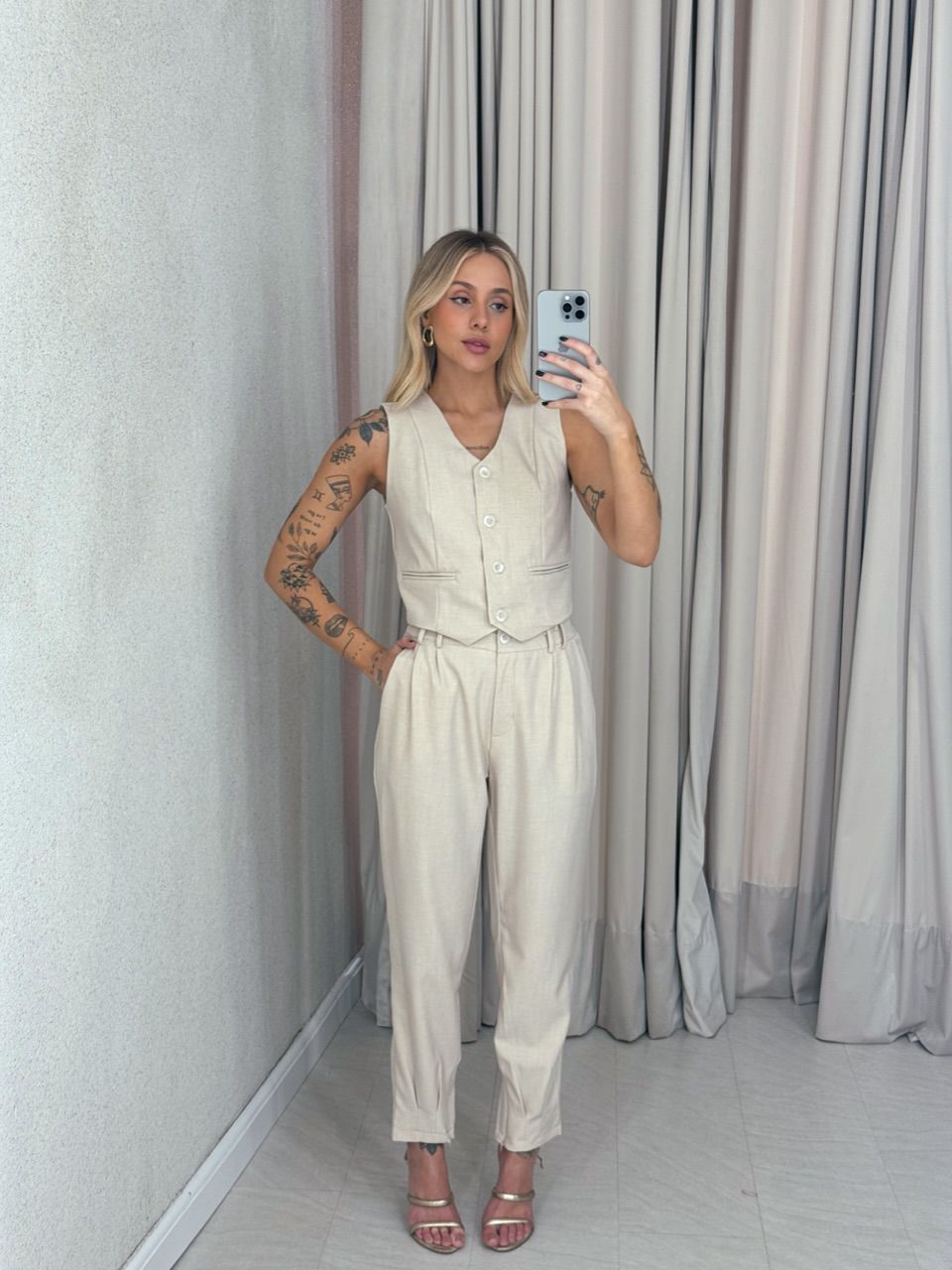 CONJUNTO AYLLA Calça Areia