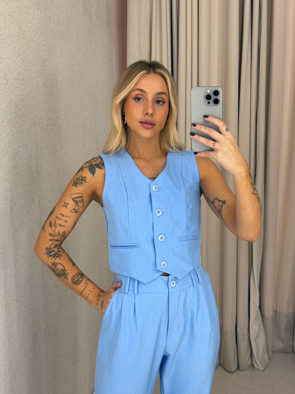 CONJUNTO AYLLA Calça azul