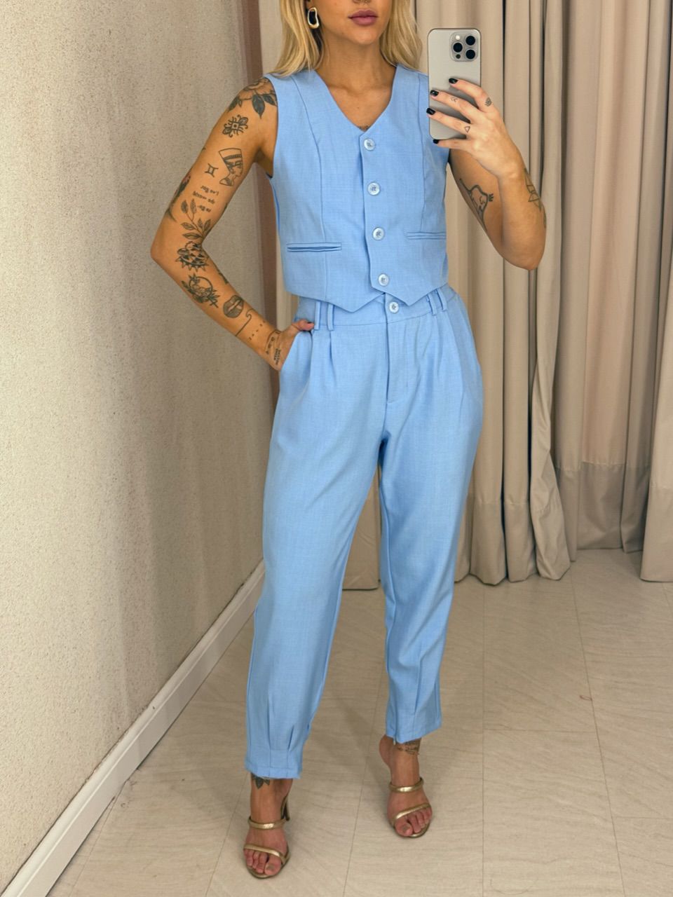 CONJUNTO AYLLA Calça azul