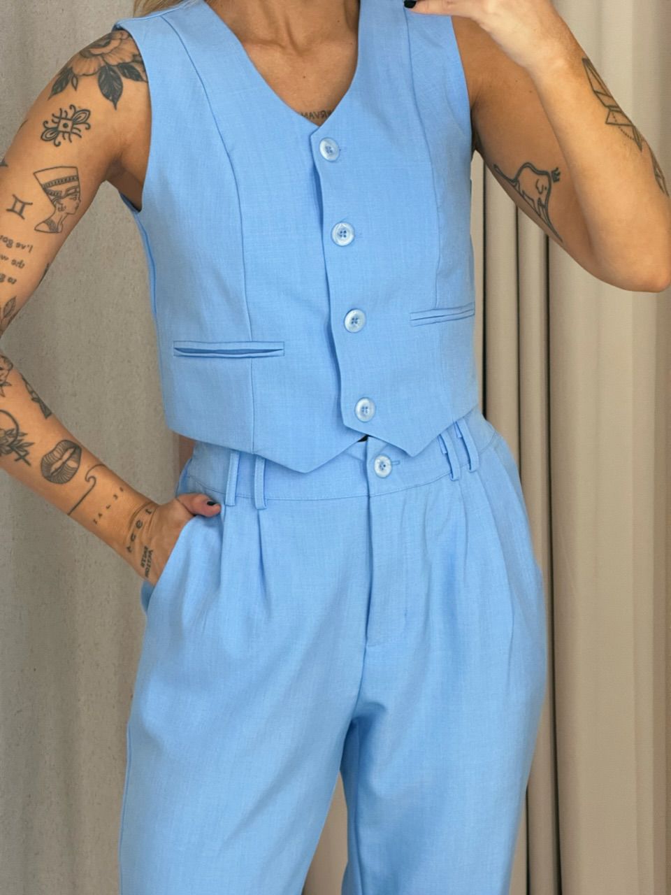 CONJUNTO AYLLA Calça azul