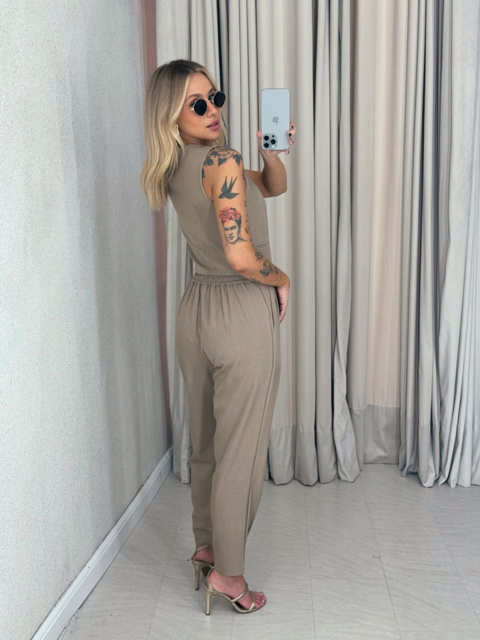 CONJUNTO AYLLA Calça Caqui