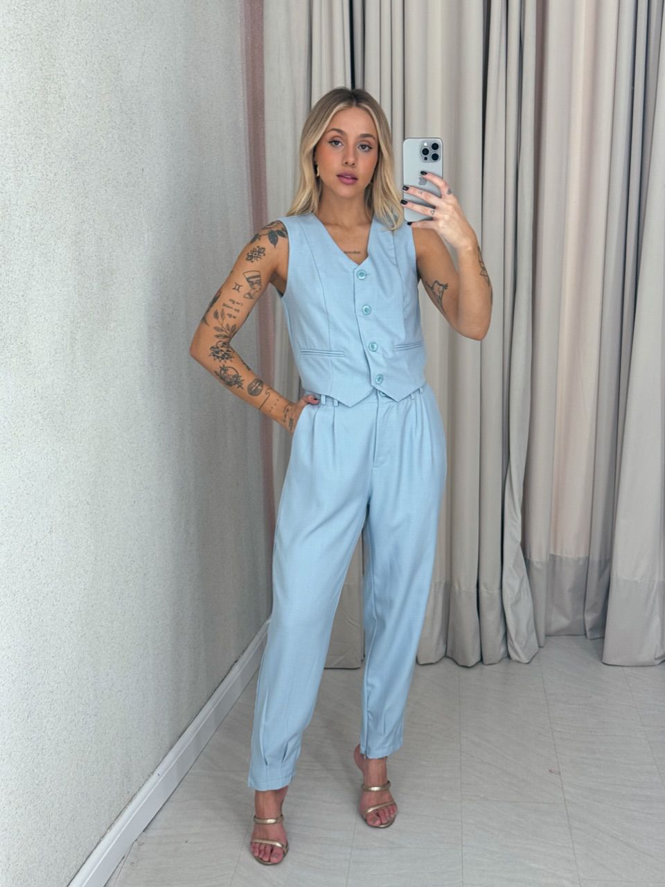 CONJUNTO AYLLA Calça CINZA AZULADO