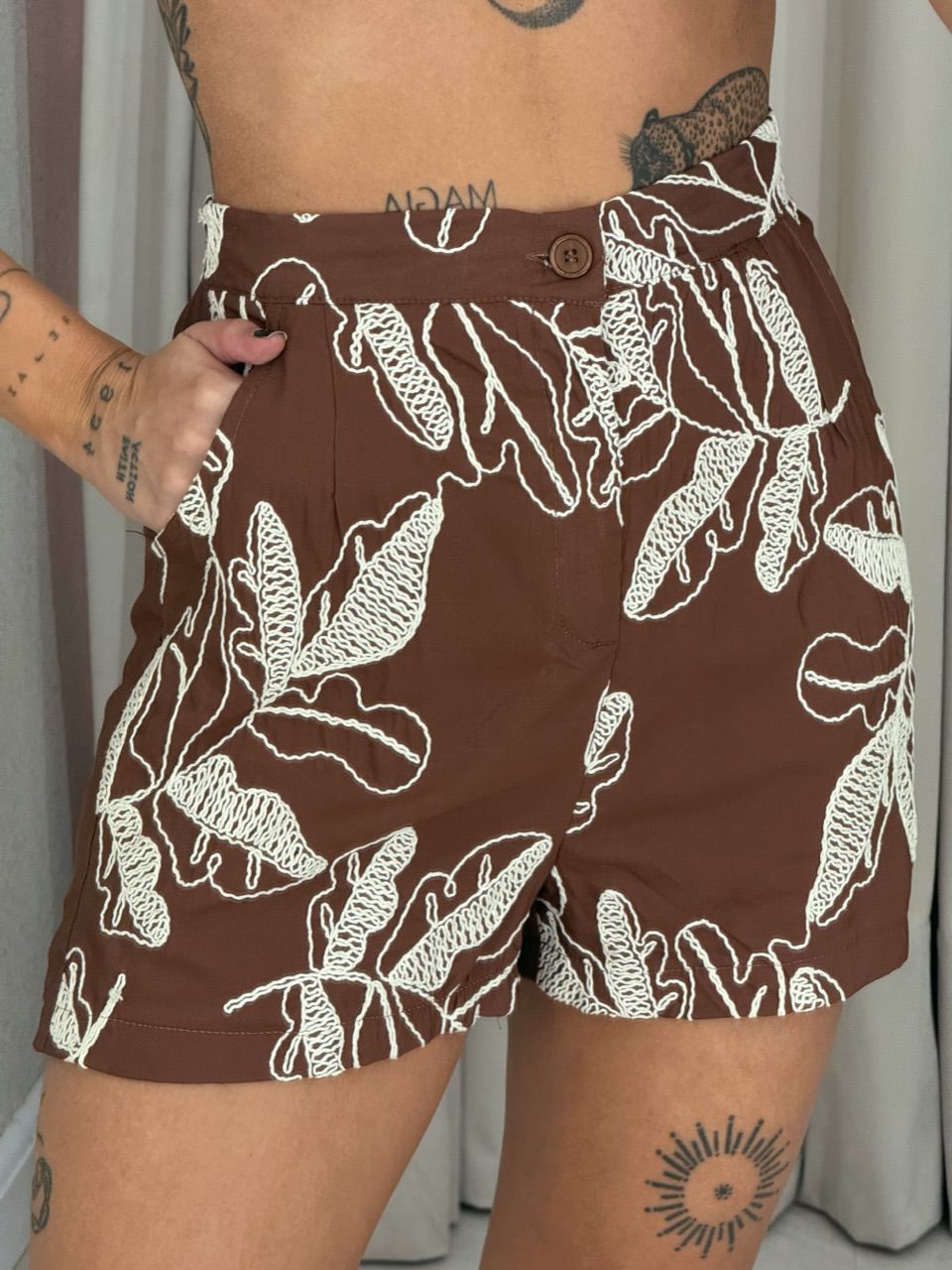 CONJUNTO TATIANE Short Marrom