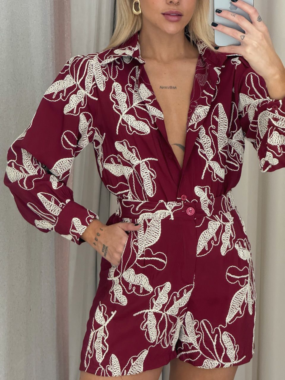 CONJUNTO TATIANE Short VINHO