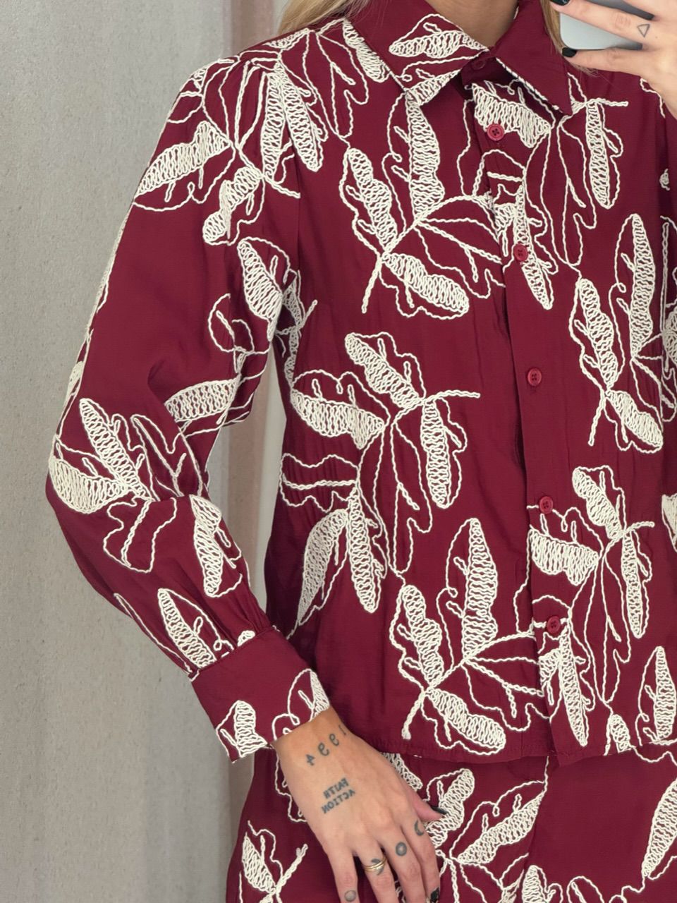 CONJUNTO TATIANE Short VINHO