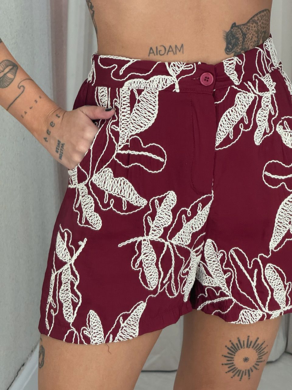 CONJUNTO TATIANE Short VINHO