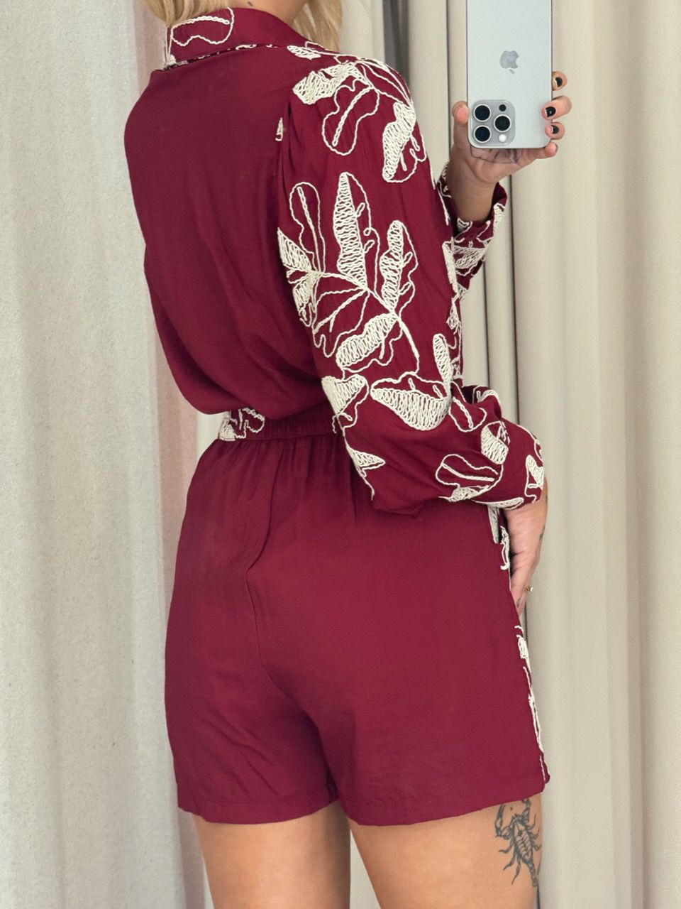 CONJUNTO TATIANE Short VINHO