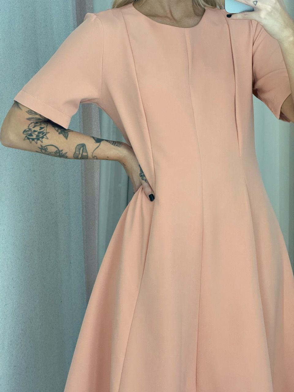 VESTIDO JULIA LONGO PÊSSEGO