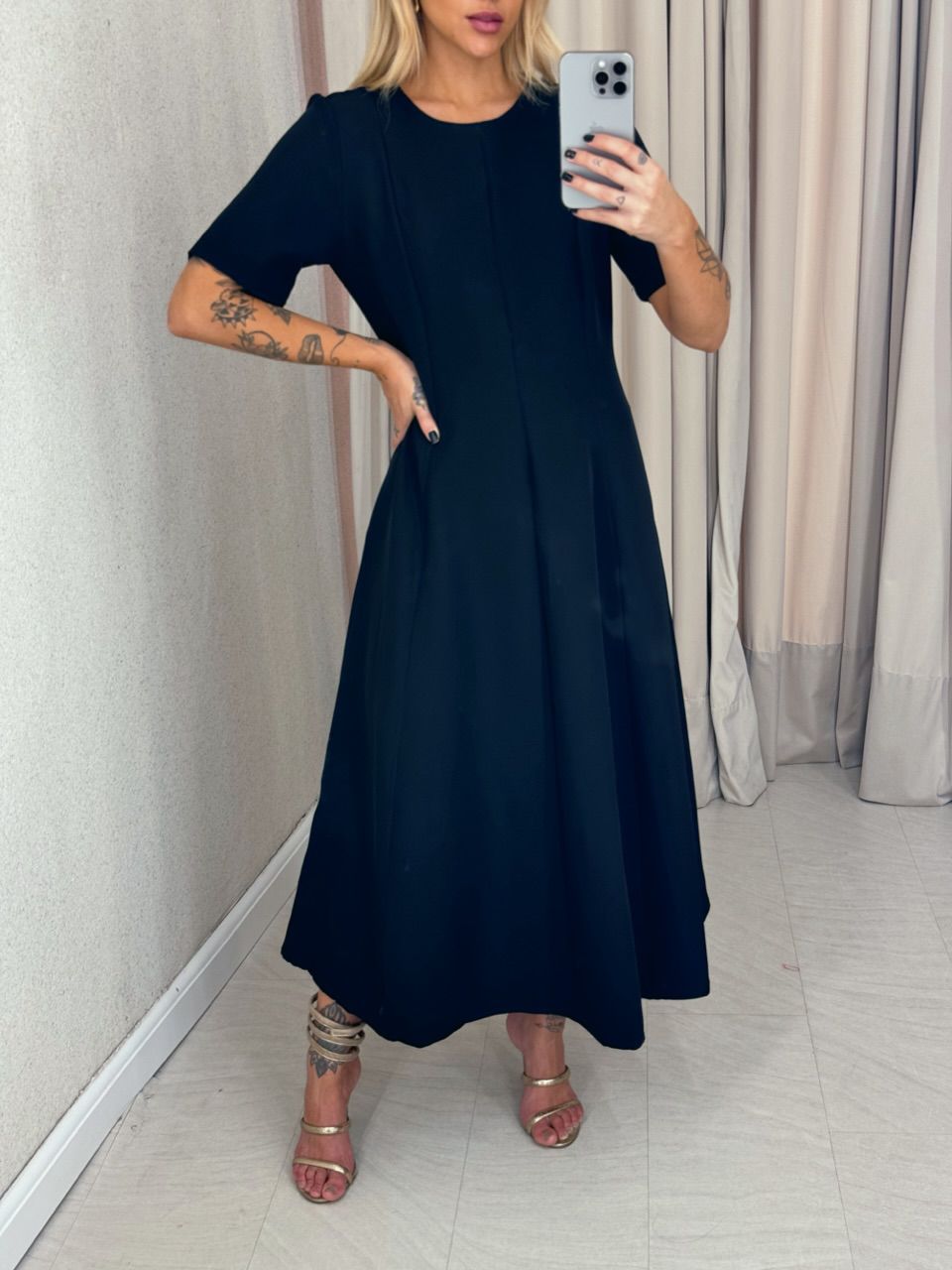 VESTIDO JULIA LONGO PRETO
