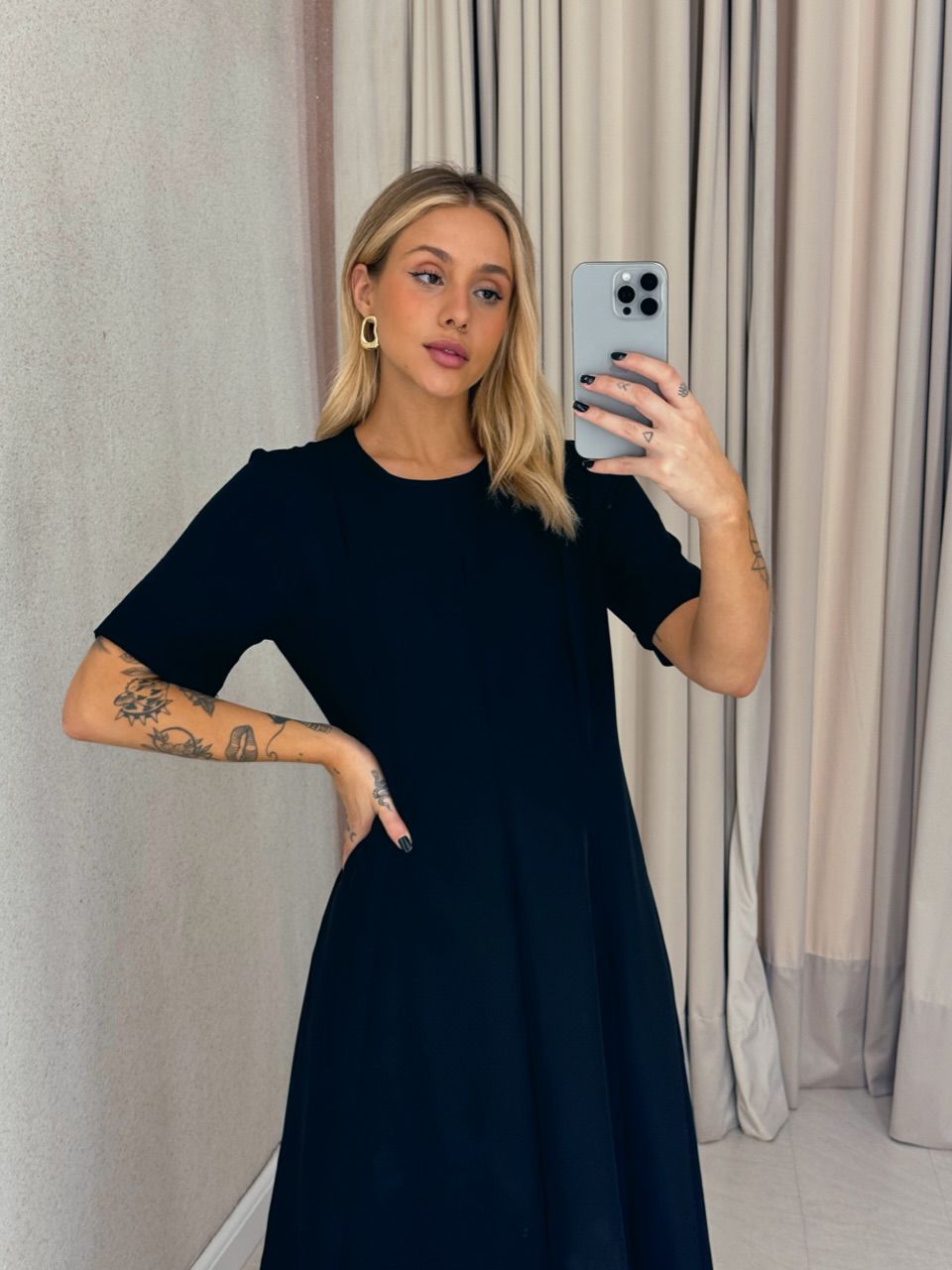VESTIDO JULIA LONGO PRETO