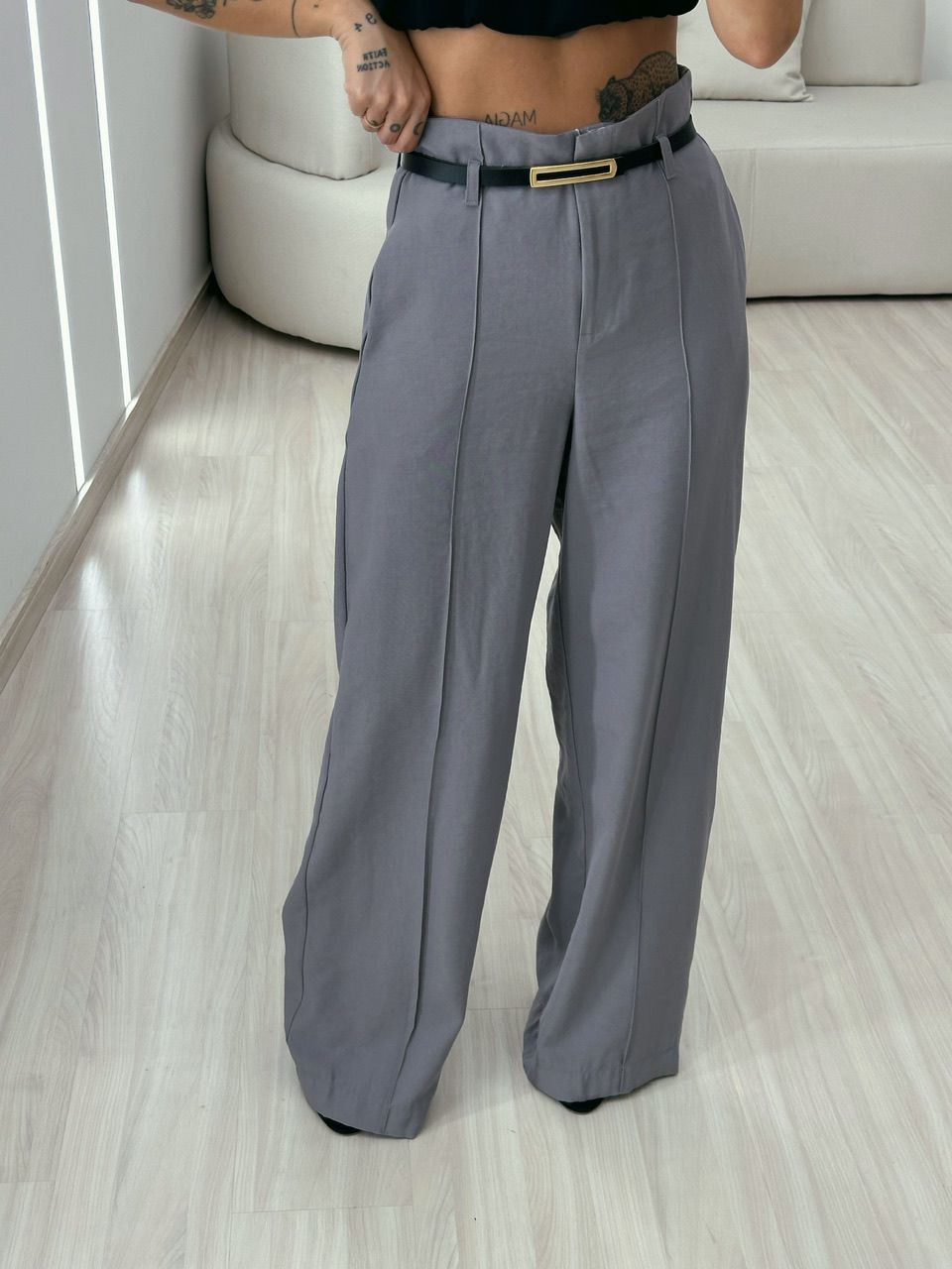CALÇA JÚLIA PANTALONA CINZA