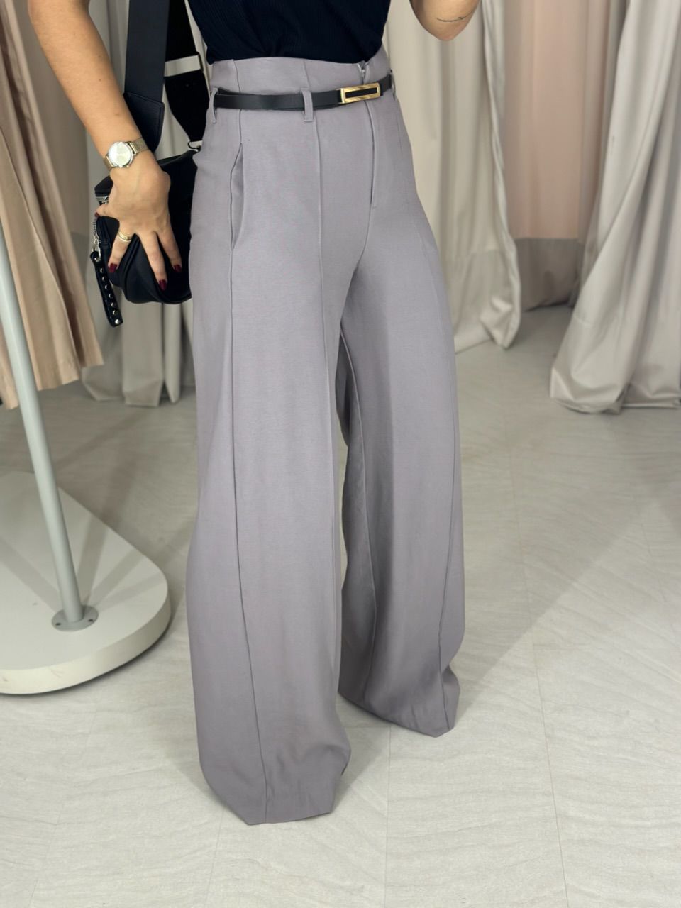 CALÇA JÚLIA PANTALONA CINZA