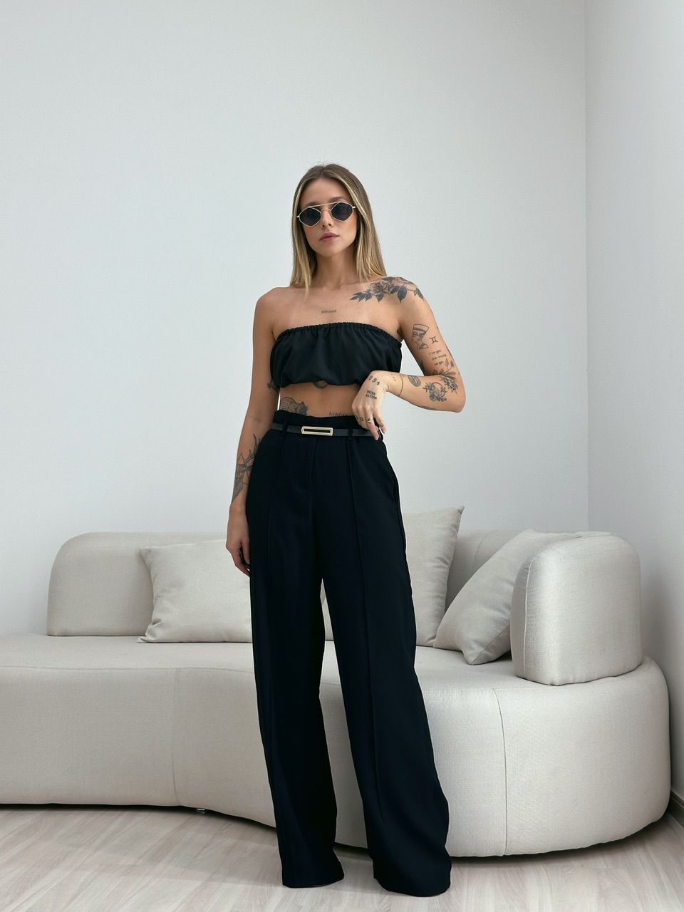 CALÇA JÚLIA PANTALONA PRETA