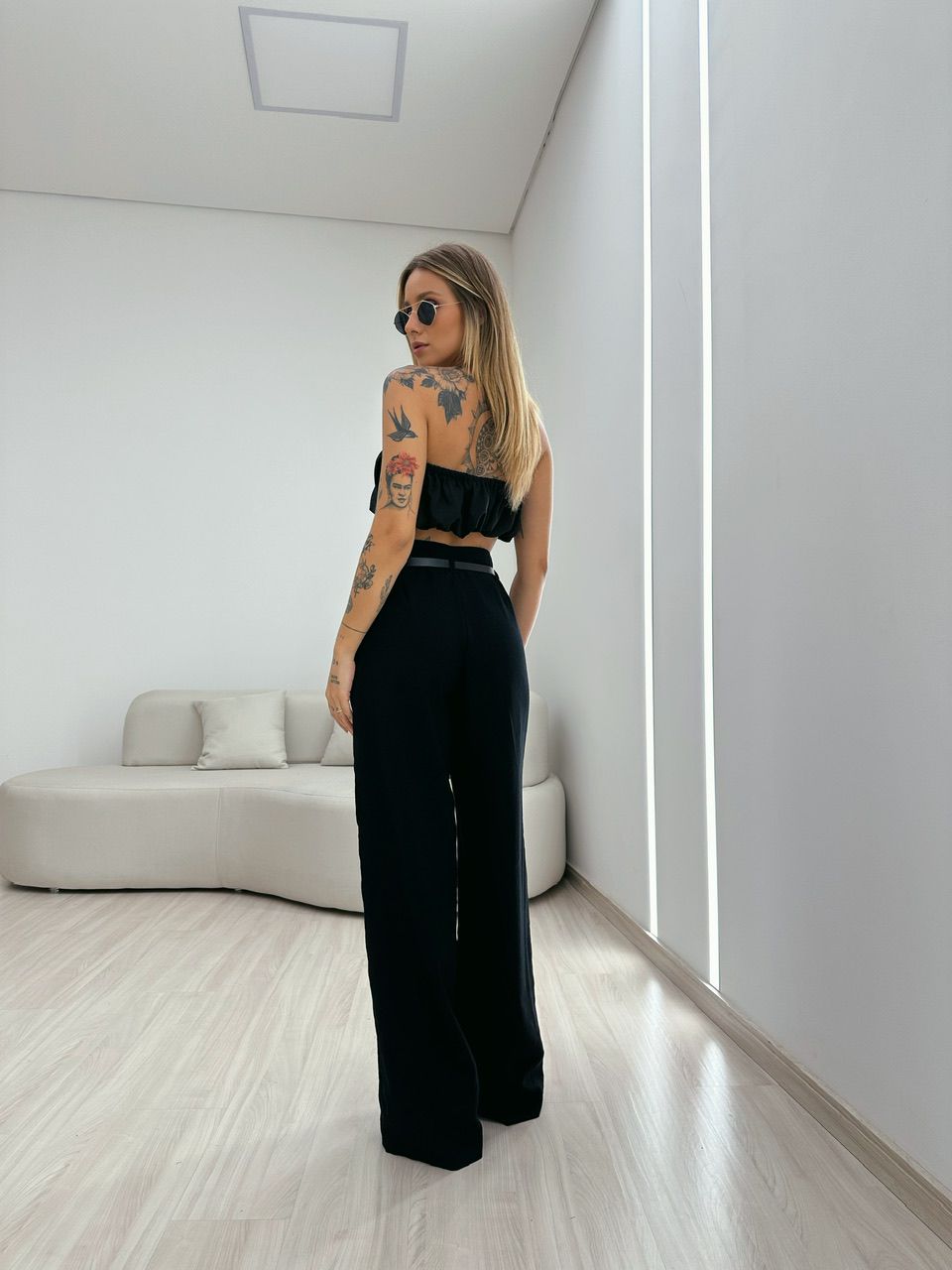 CALÇA JÚLIA PANTALONA PRETA