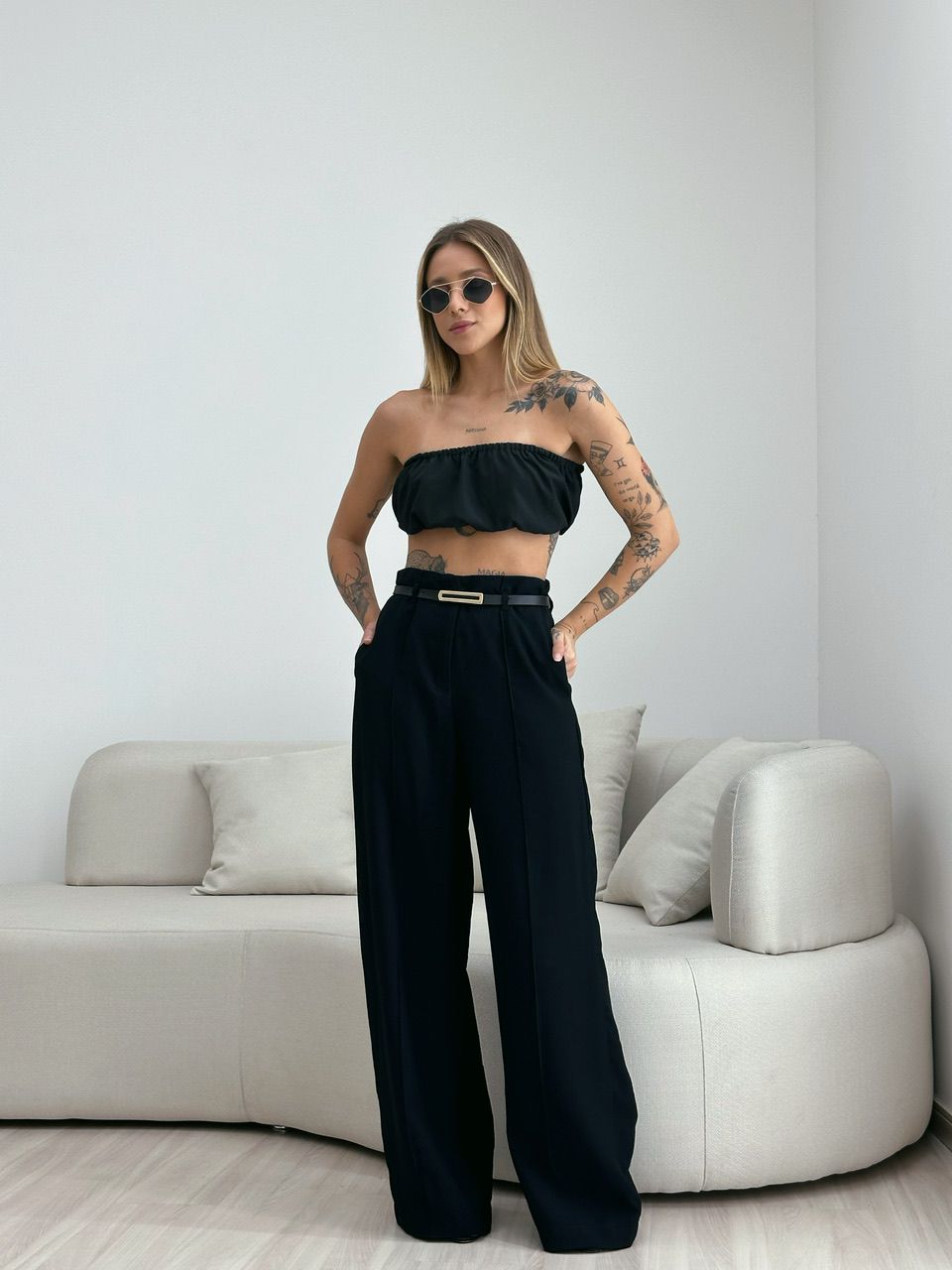 CALÇA JÚLIA PANTALONA PRETA