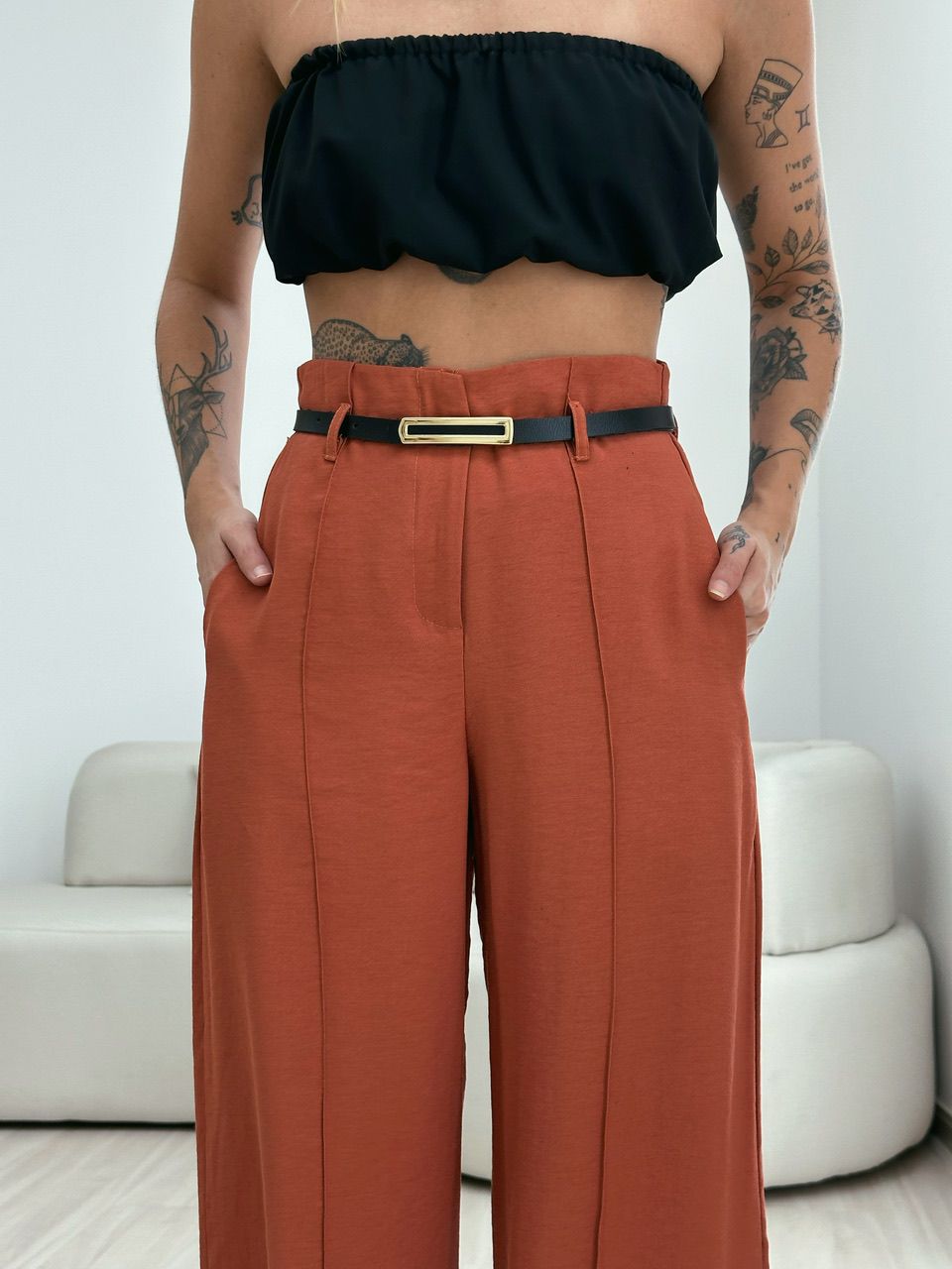 CALÇA JÚLIA PANTALONA TERRACOTA