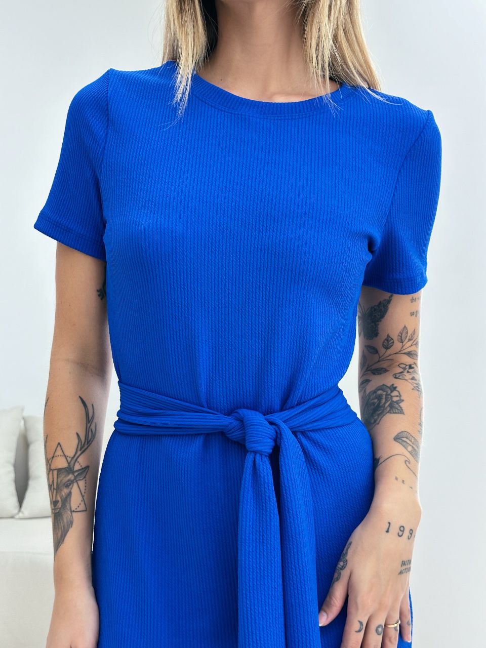 VESTIDO AURORA MIDI AZUL