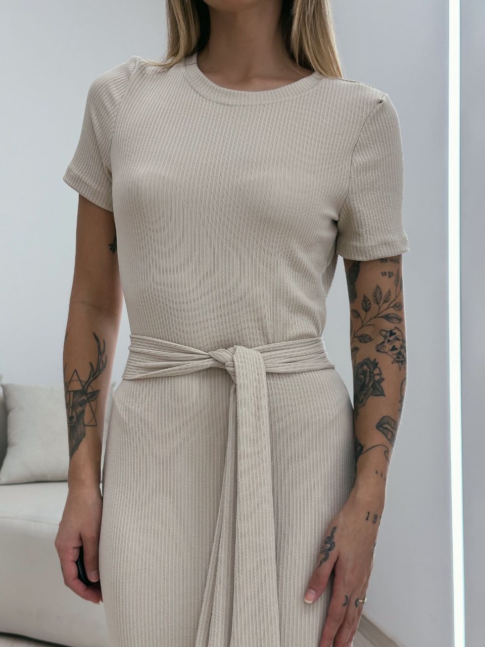 VESTIDO AURORA MIDI MARFIM