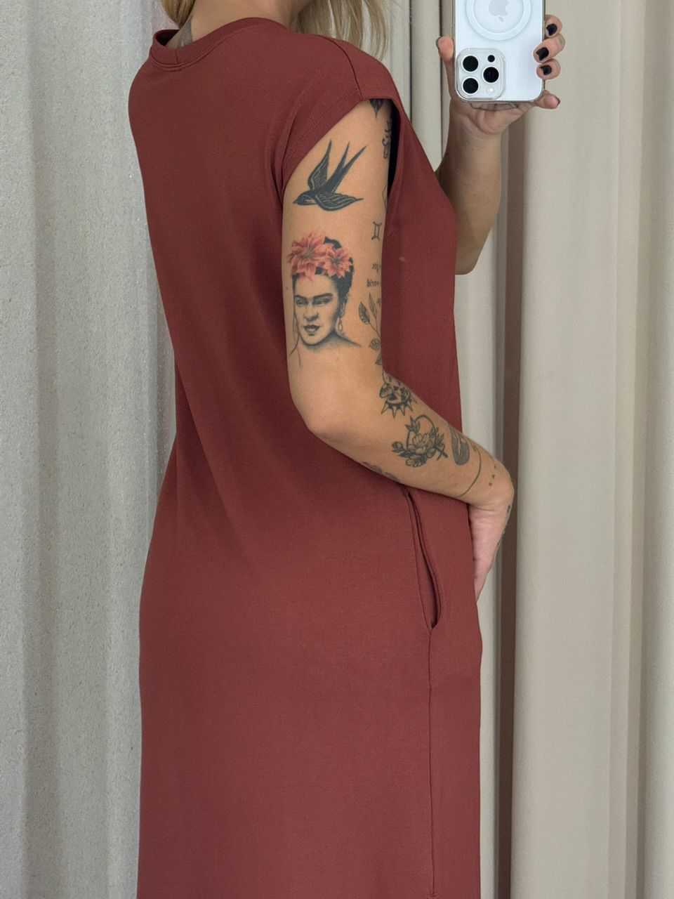 VESTIDO AUGUSTA MUSCLE TELHA