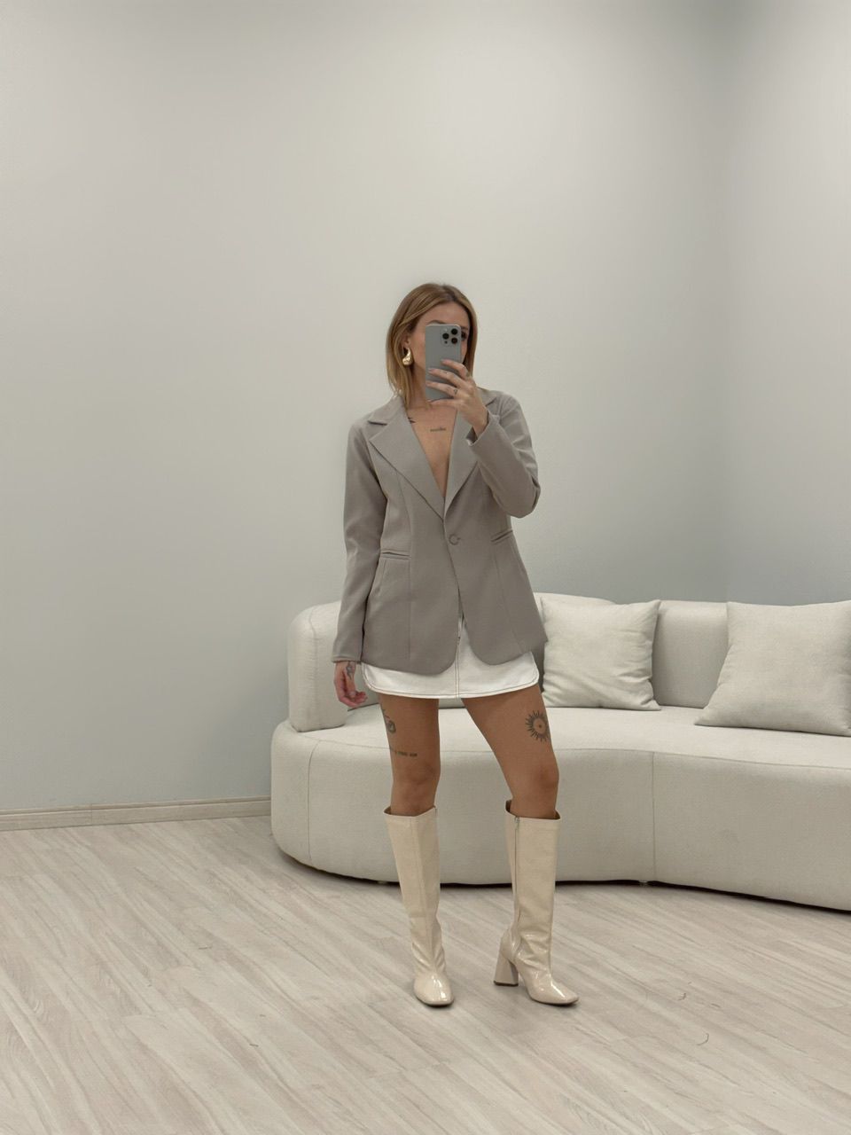BLAZER KARINA ALFAIATARIA CAQUI