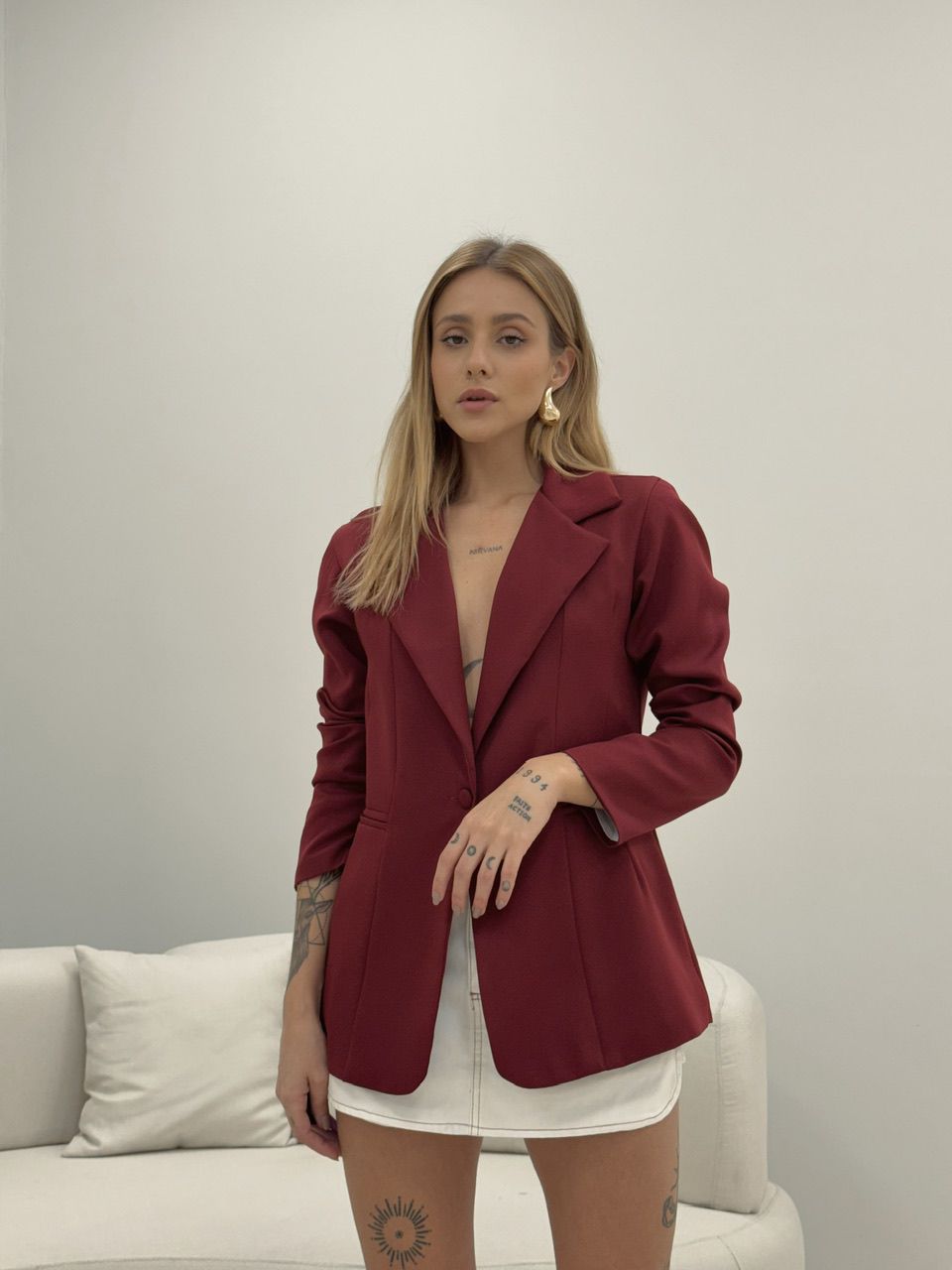 BLAZER KARINA ALFAIATARIA CHERRY RED