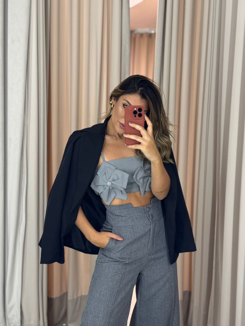 BLAZER KARINA ALFAIATARIA PRETO - 0051260032 - CAROLLA FERRARO