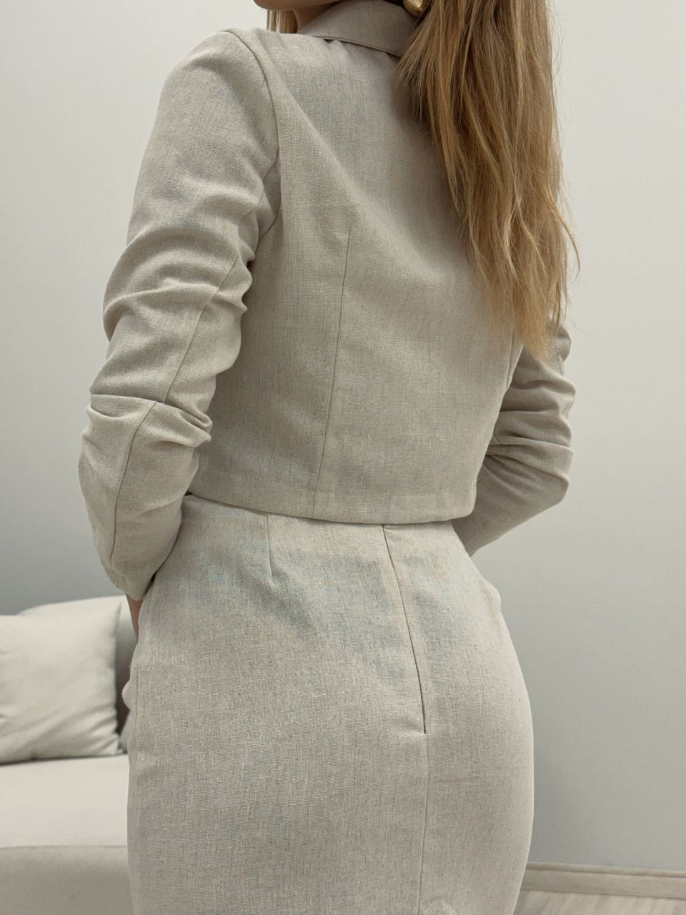 CONJUNTO BIANCA LINHO CRU