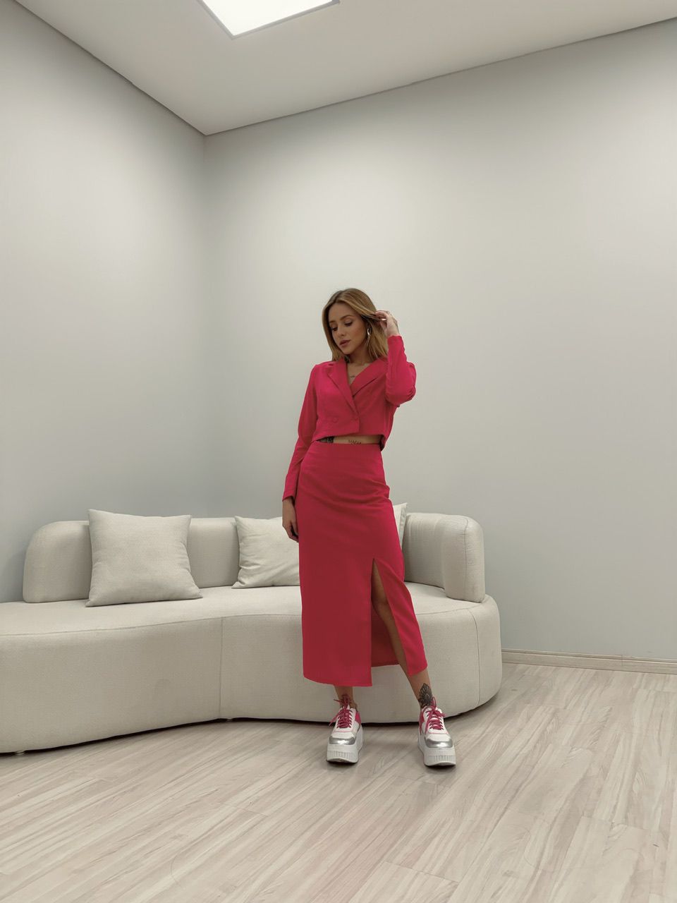 CONJUNTO BIANCA LINHO PINK