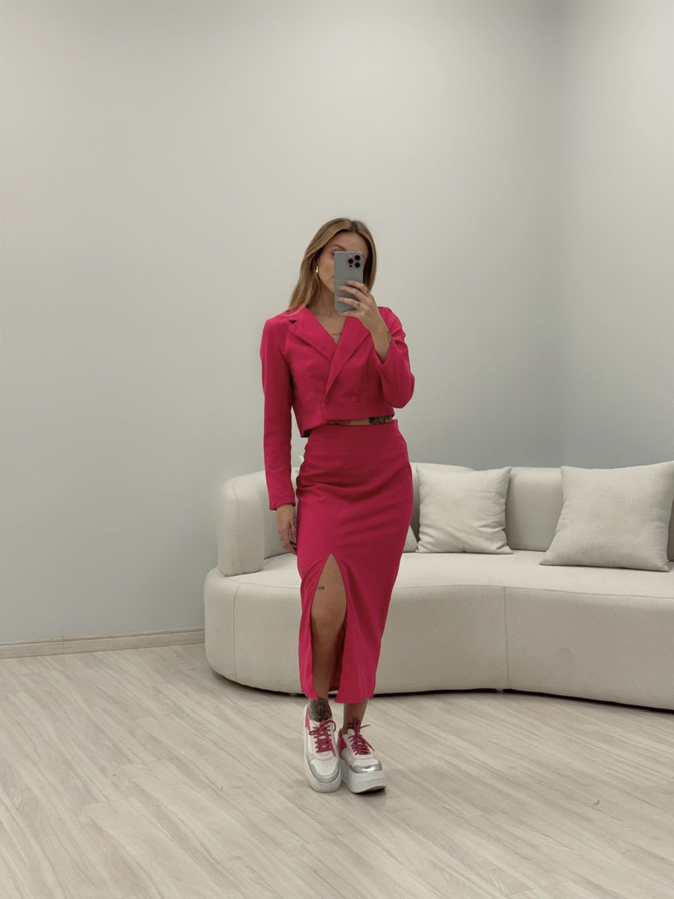 CONJUNTO BIANCA LINHO PINK