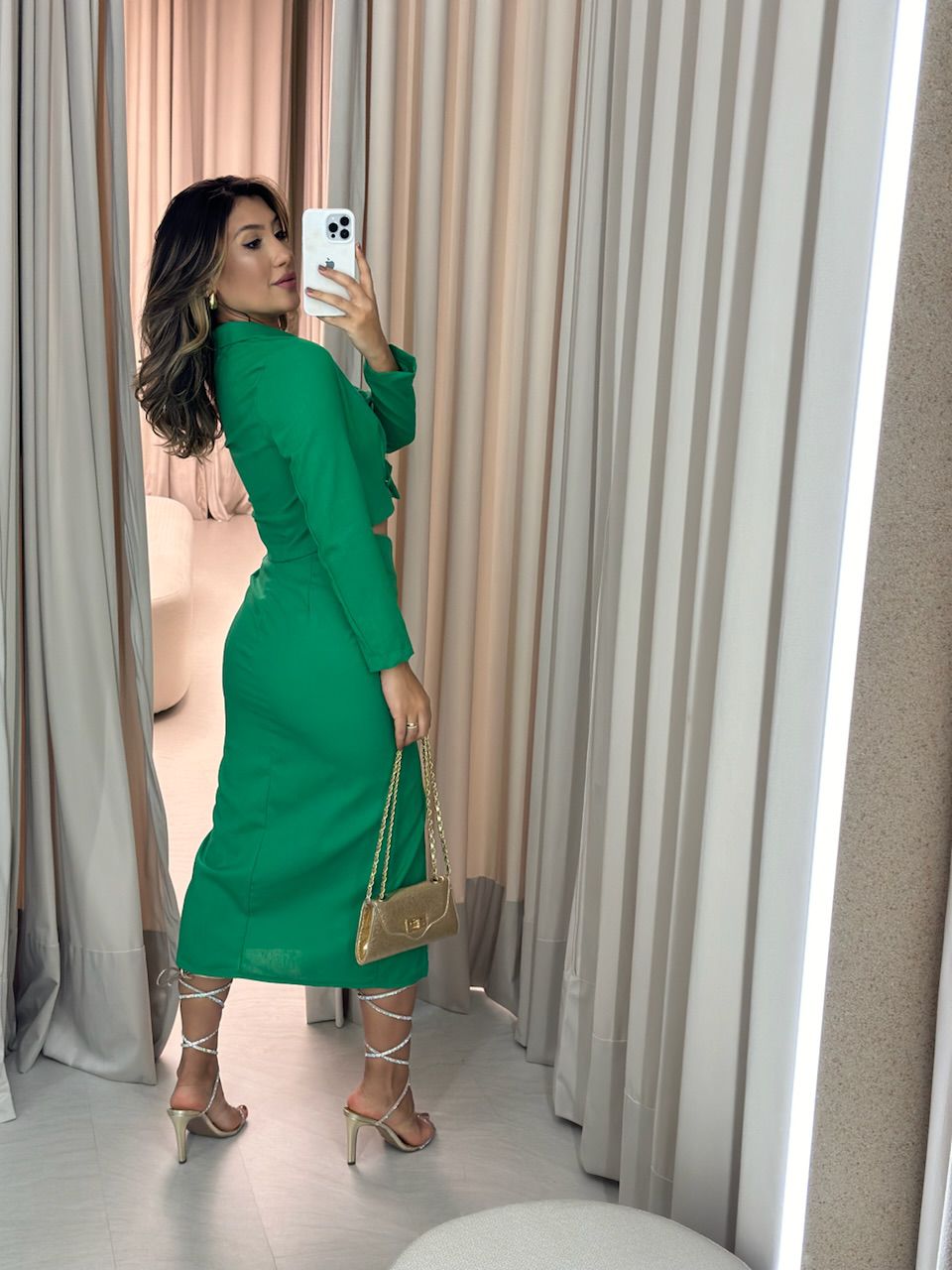 CONJUNTO BIANCA LINHO VERDE