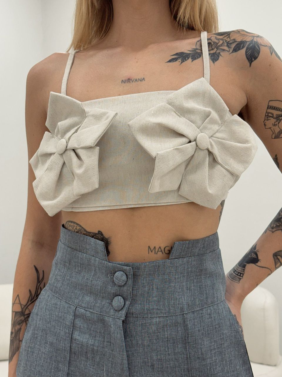 TOP FLOR LINHO CRU