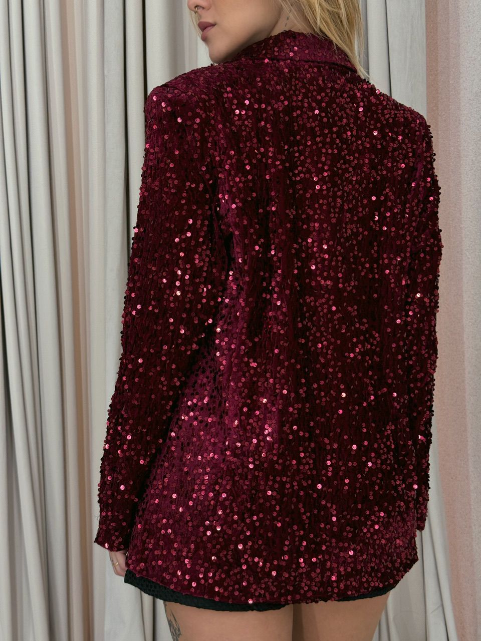 BLAZER LETÍCIA PAETÊ CHERRY RED