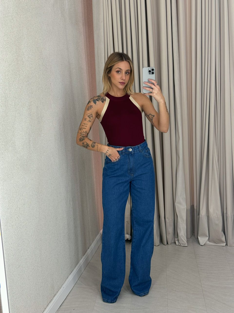 BLUSA ALANA CAVADA CHERRY RED