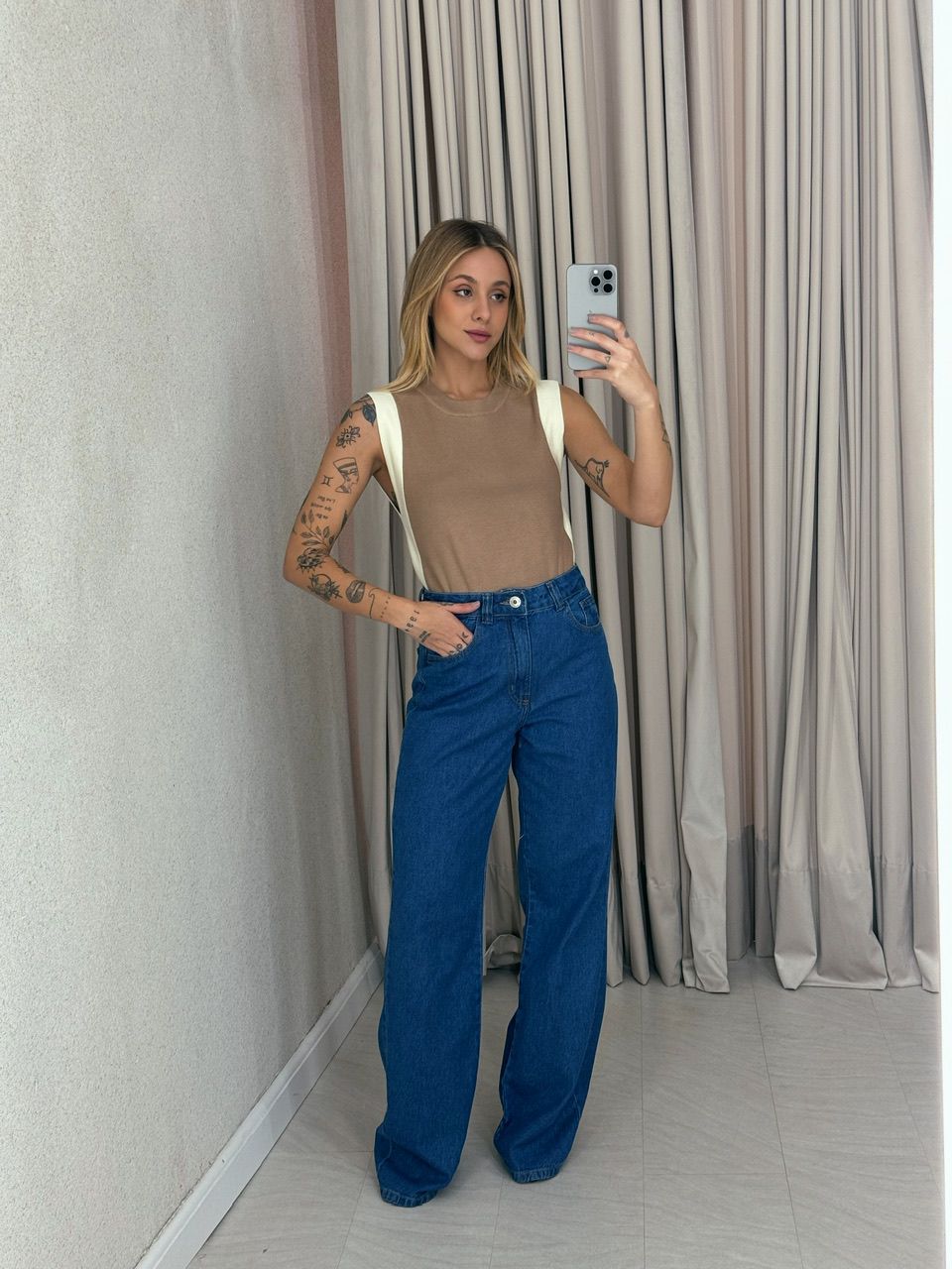 BLUSA CECÍLIA CAVADA NUDE