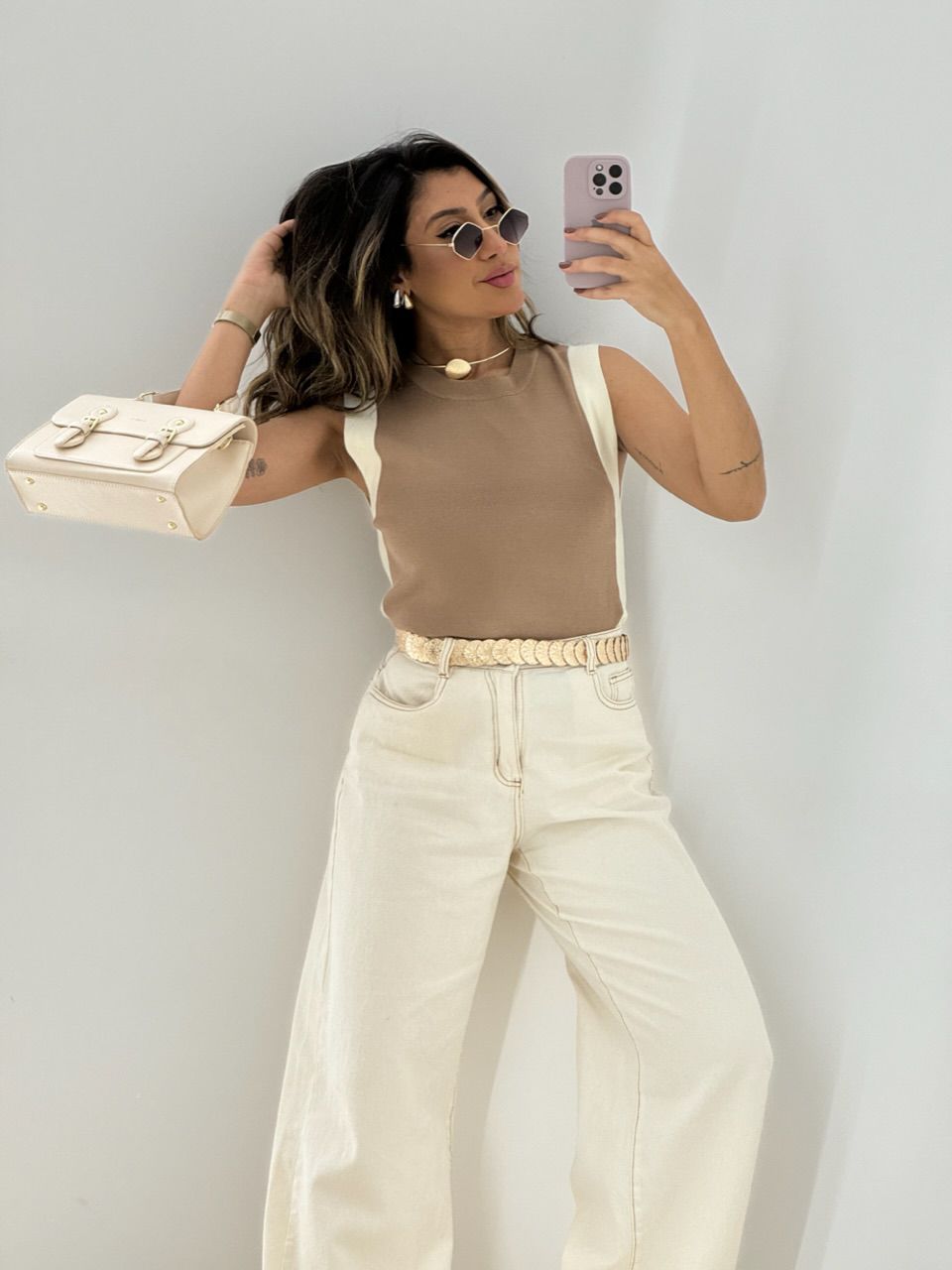 BLUSA CECÍLIA CAVADA NUDE