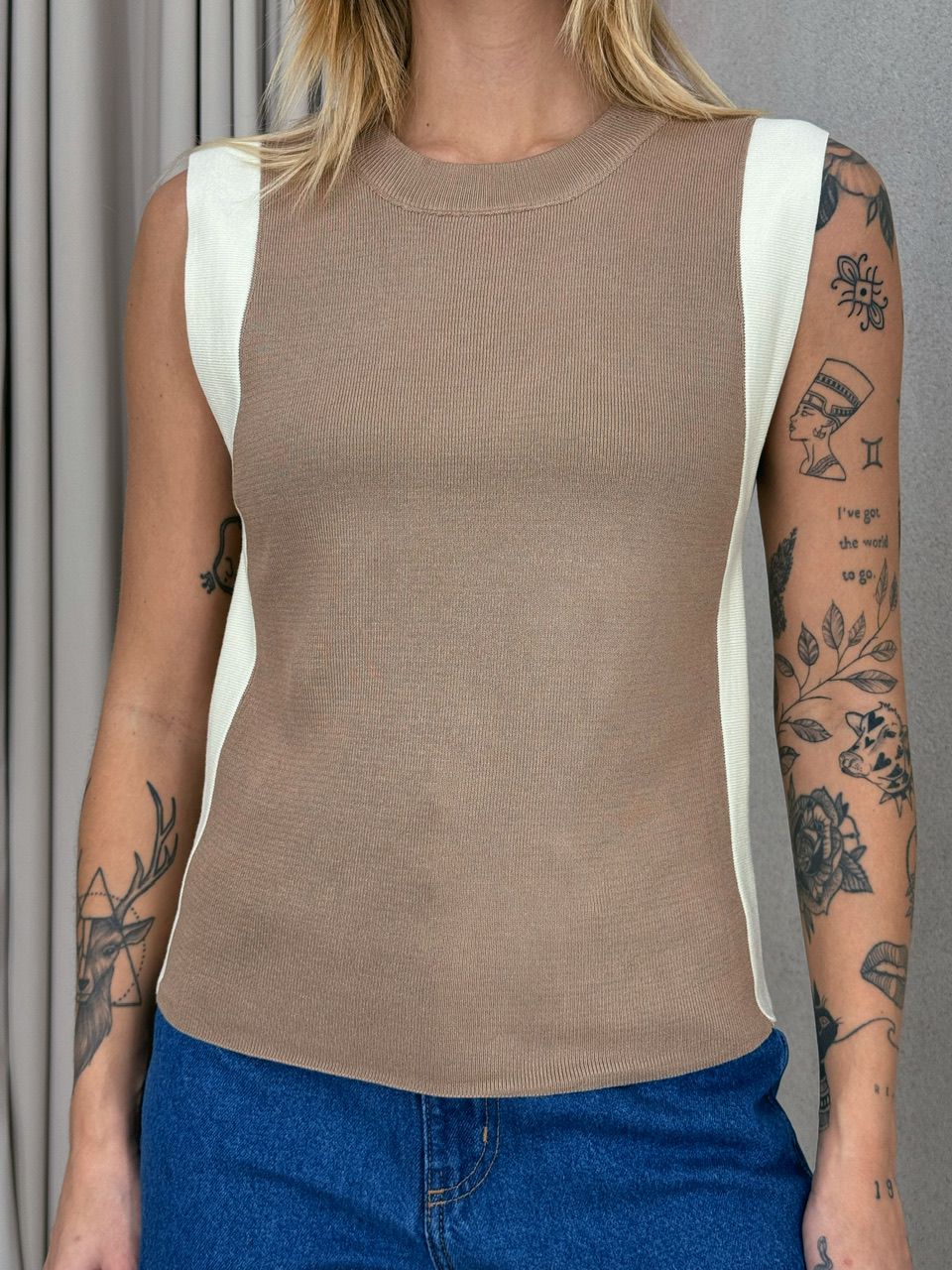 BLUSA CECÍLIA CAVADA NUDE