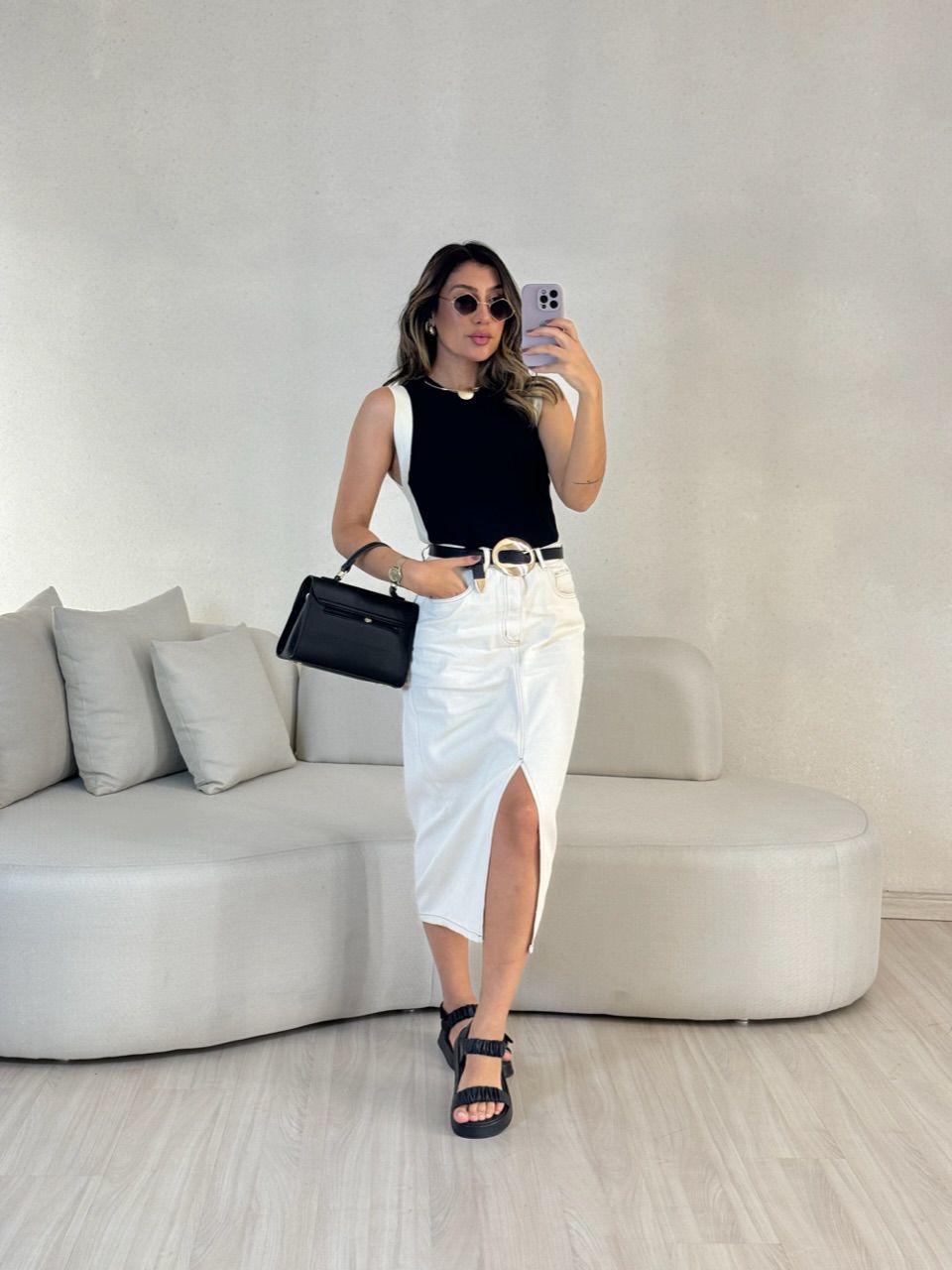 BLUSA CECÍLIA CAVADA PRETA