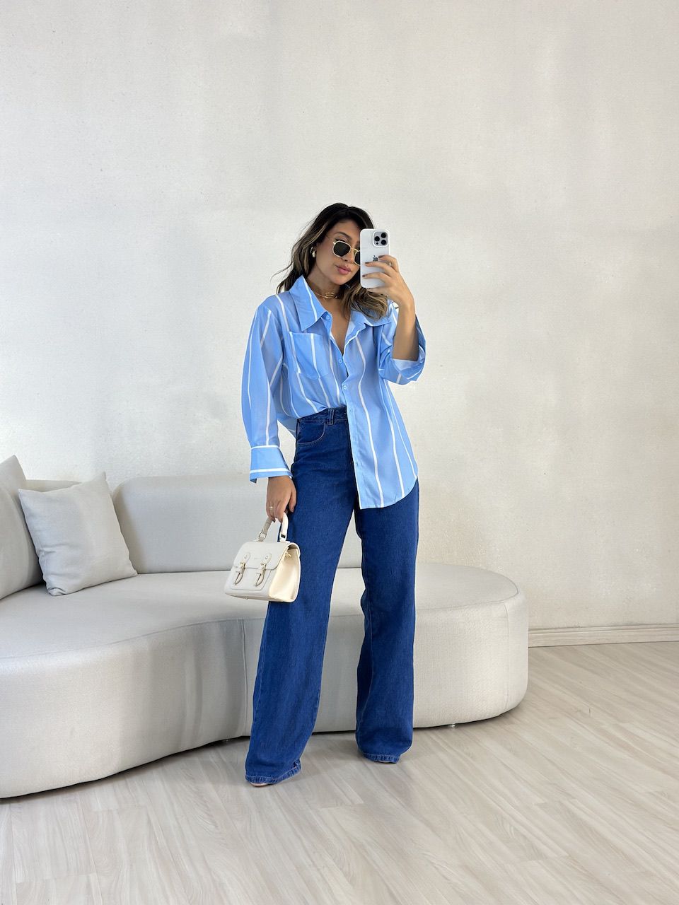 CAMISA MARINA LISTRADA AZUL