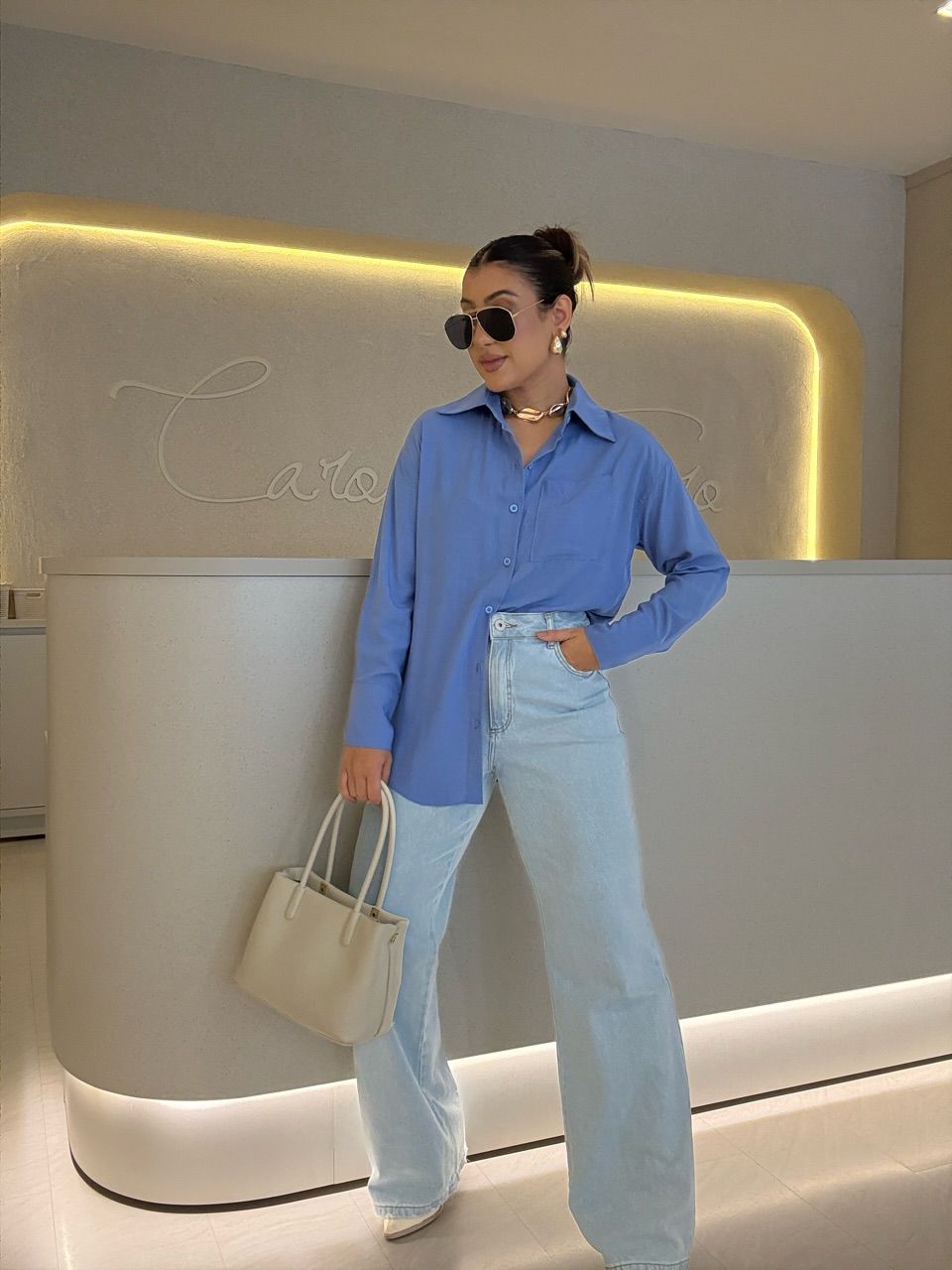 CAMISA PAULA BASIC AZUL
