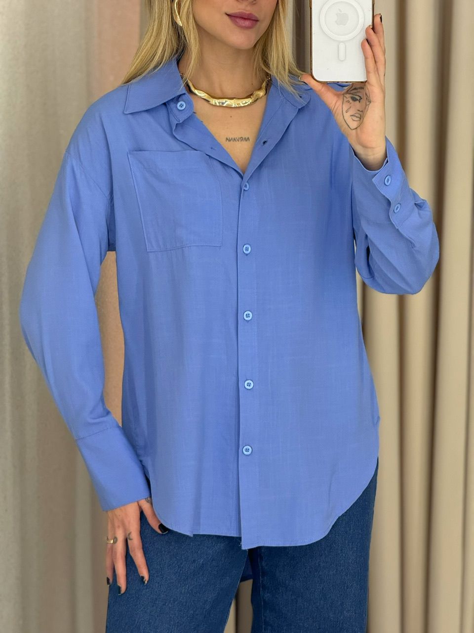 CAMISA PAULA BASIC AZUL