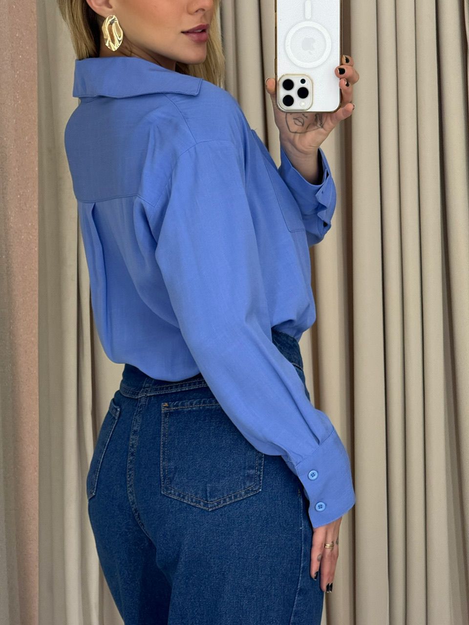 CAMISA PAULA BASIC AZUL