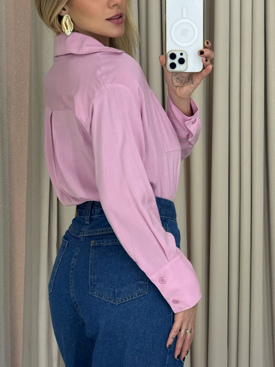 CAMISA PAULA BASIC ROSA