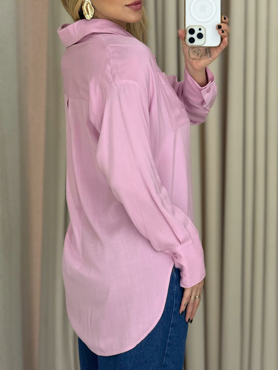 CAMISA PAULA BASIC ROSA