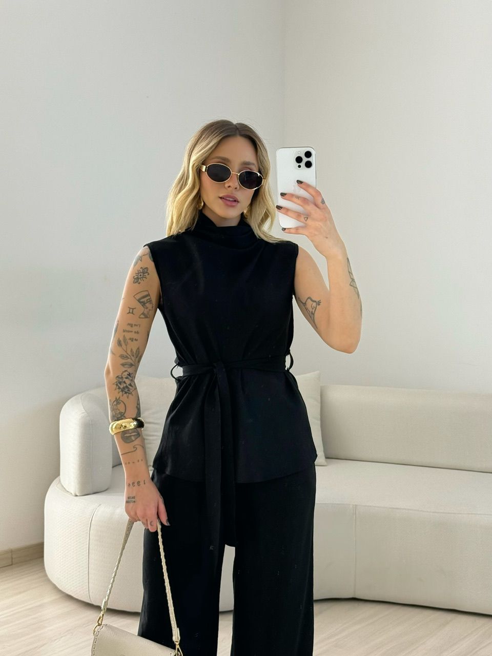 CONJUNTO ARIANA GOLA PRETO
