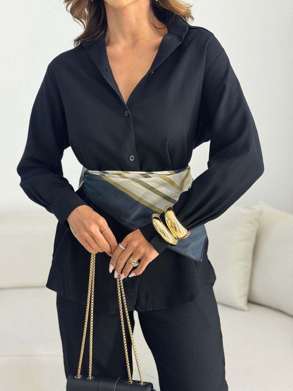 CONJUNTO MONALISA CAMISA PRETO