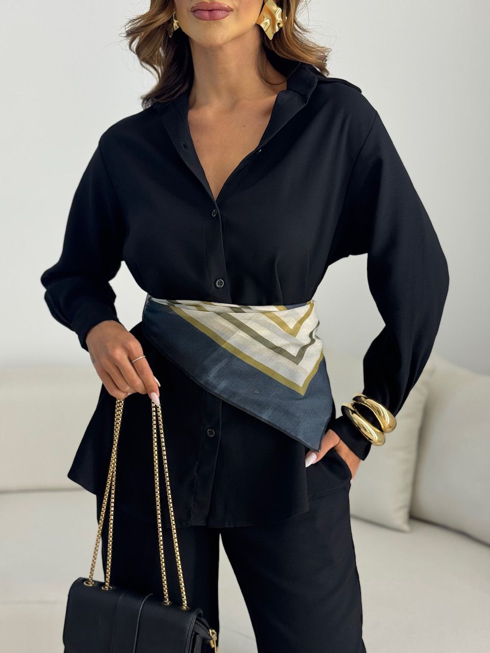 CONJUNTO MONALISA CAMISA PRETO